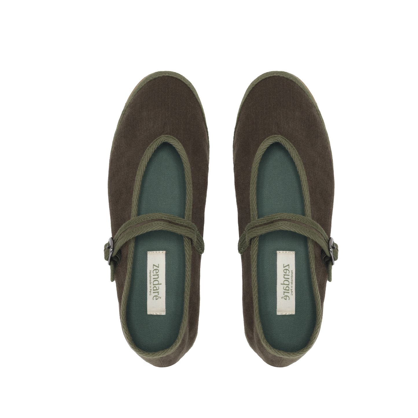 Ballerinas Celine - Corduroy Verde Militar
