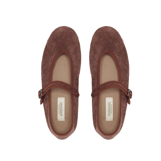 Ballerinas Celine - Corduroy Coffee