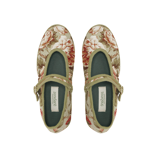 Ballerinas Celine - Pistacchio Floral EDICIÓN LIMITADA